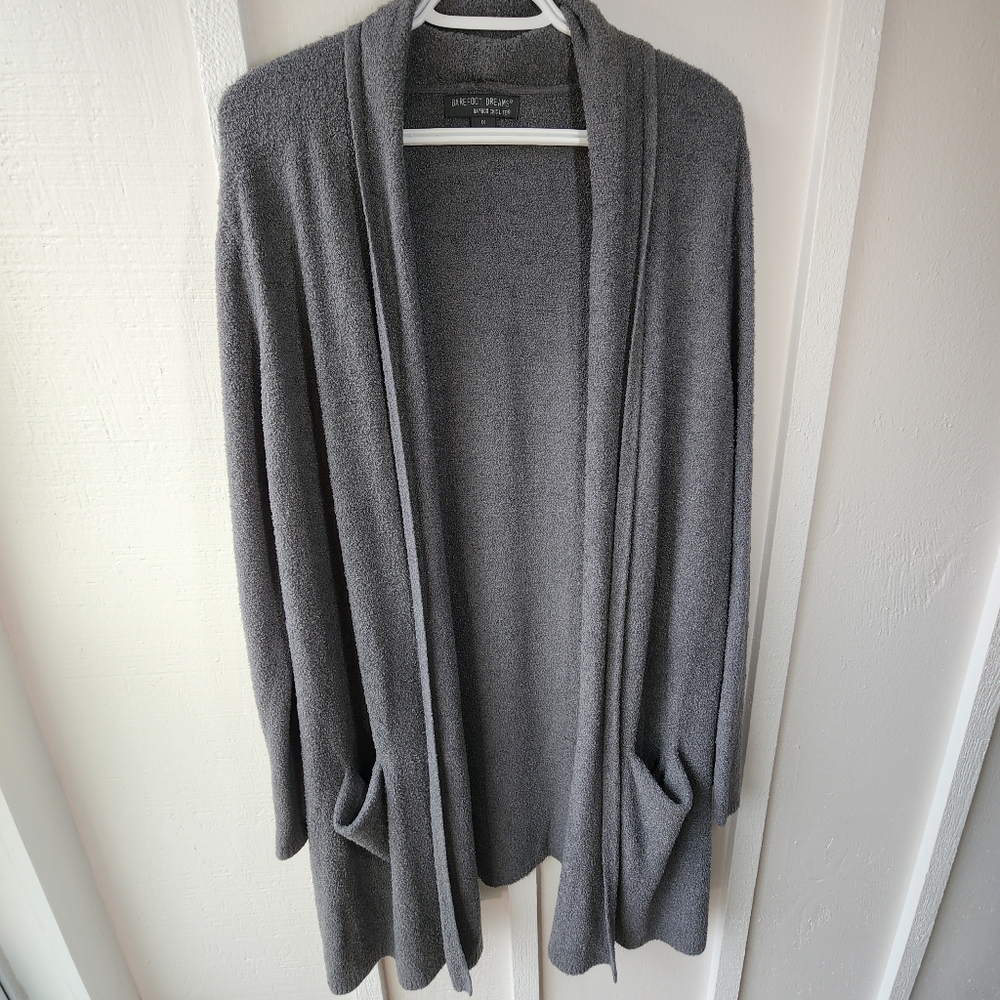 Barefoot Dreams Bamboo Chic Lite Cardigan Sweater Open Front Pockets 1X